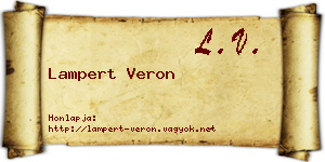 Lampert Veron névjegykártya